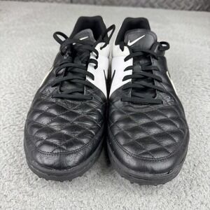 Nike‎ Tiempo Genio TF Lea 631284-010 Men's 13 Black boots Cleats mens Football